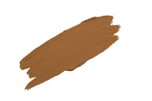 Brauner Make-up-Farbstrich auf weißem Hintergrund.