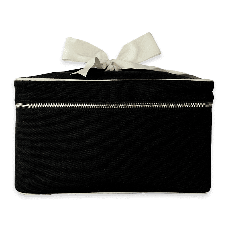 Caja de belleza grande sin texto, negra