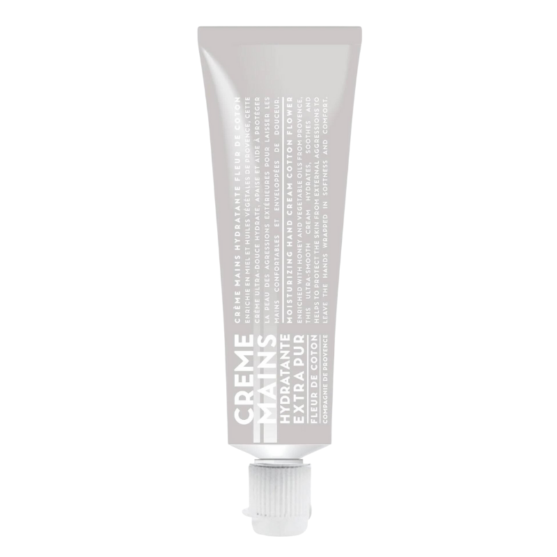 Handcreme 30ml mit Baumwollblütenextrakt in einer silbernen Tube.